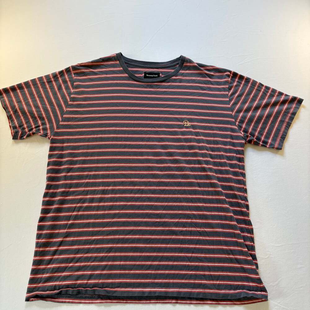 Barney Cools Short Sleeve T-Shirt, Embroidered Logo, Men’s XL, Striped